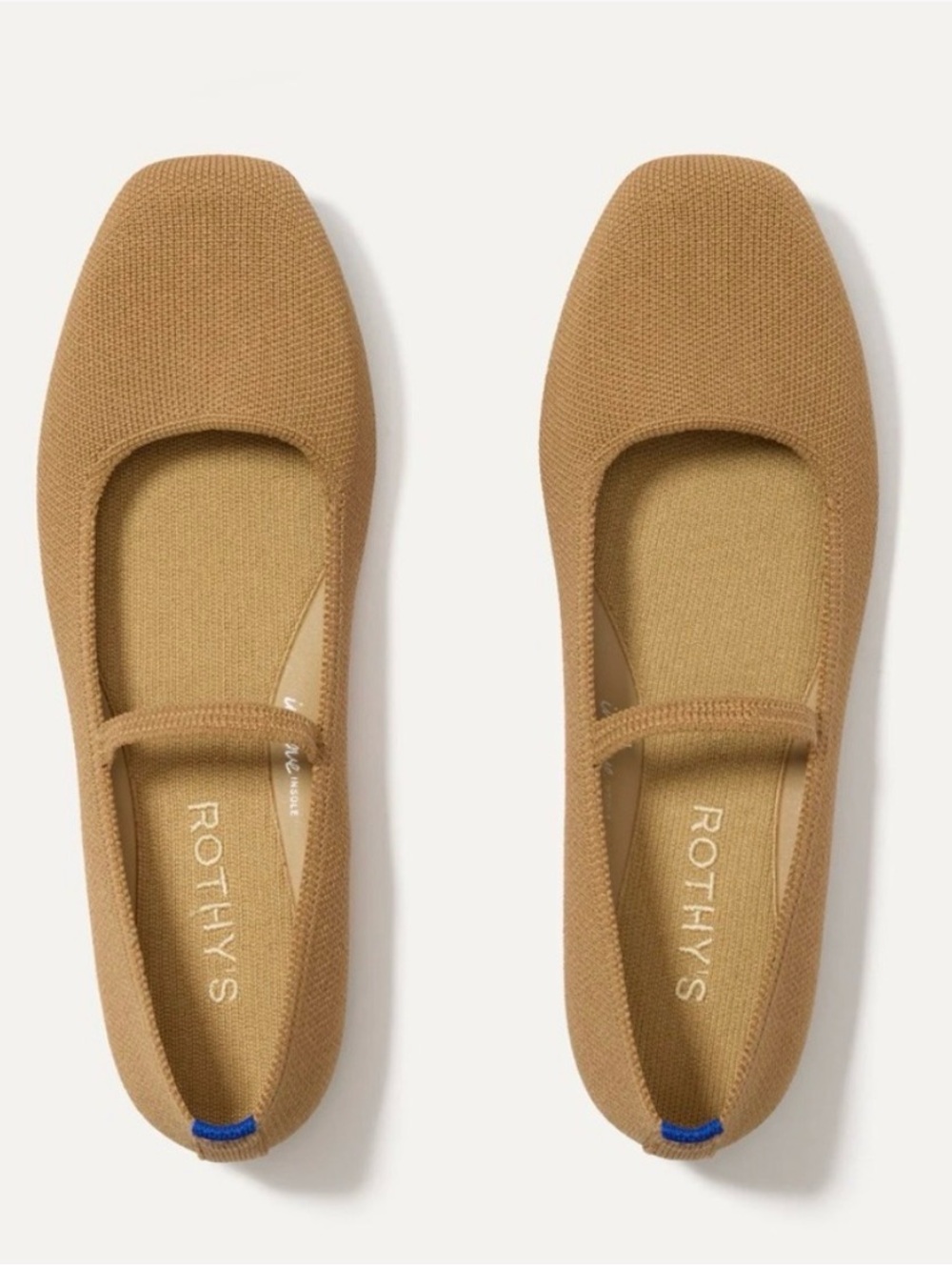 Rothy’s The Max Square Mary Jane Flats Wren Sz 8